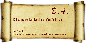 Diamantstein Amália névjegykártya